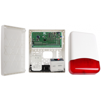 ZESTAW ALARMOWY SATEL INTEGRA 64 + OPU-3P + AWT682 + AKUMULATOR 17Ah + SYRENA TI700